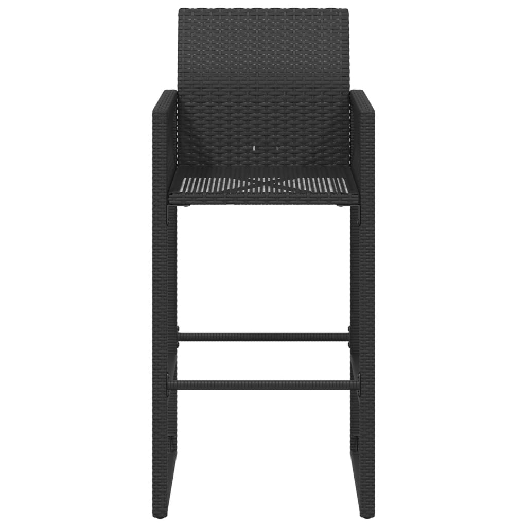 Garten-Barhocker 2 Stk. Poly Rattan