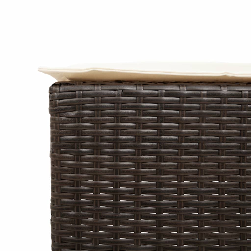 Garten-Barhocker Mit Kissen 2 Stk. Poly Rattan
