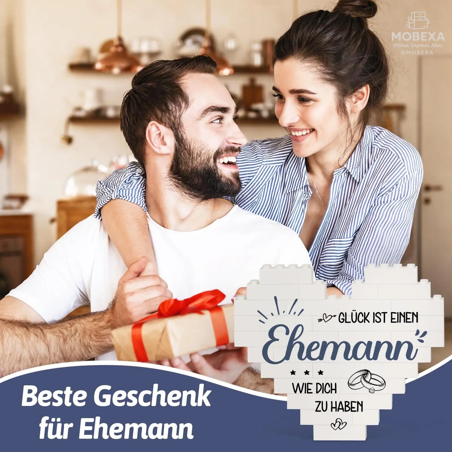 Gift for Dad for Christmas, Birthday Gift for Dad from Daughter Son, Gifts for Dad on Birthday, Valentine's Day, Heart Shaped Plaque Decoration MOBEXA