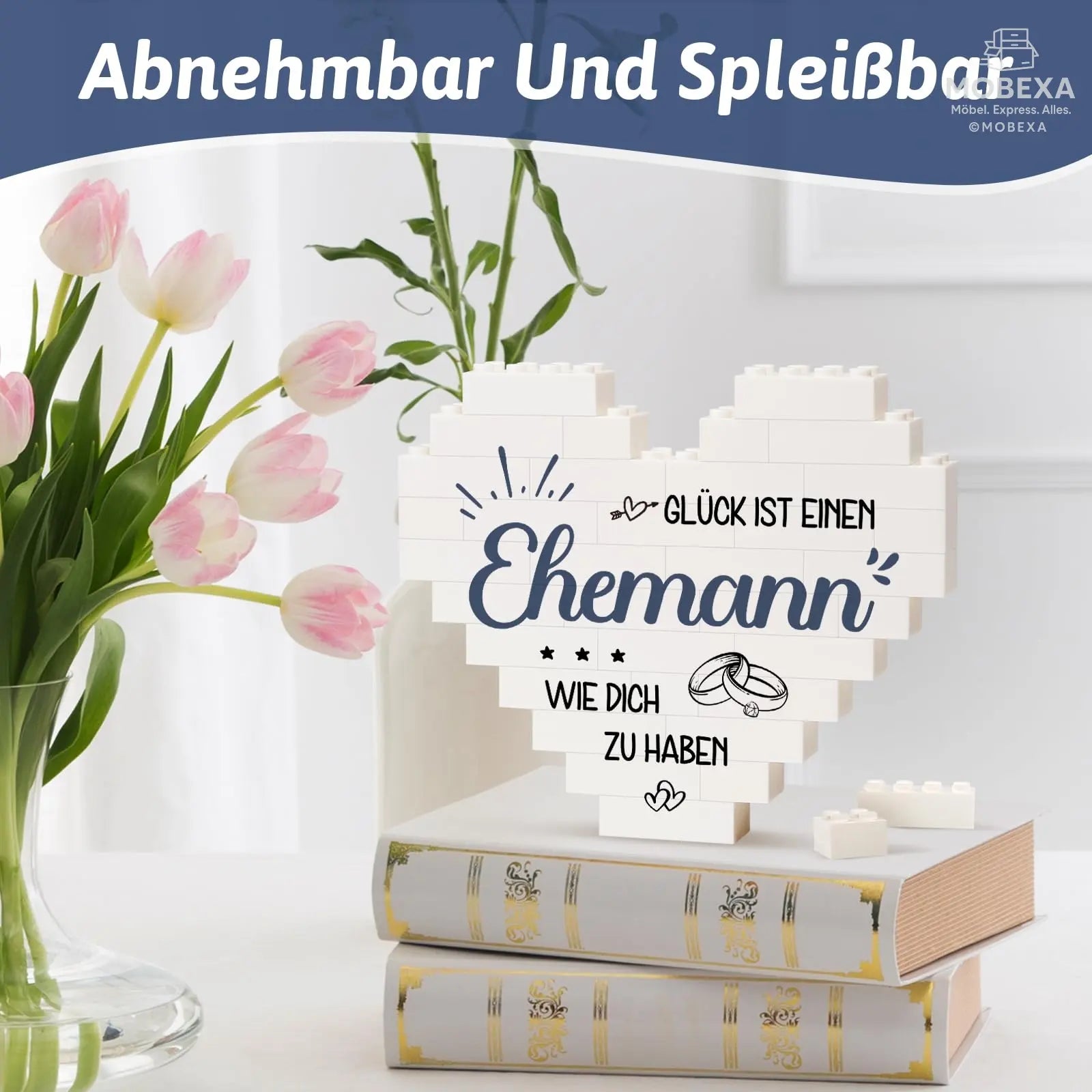 Gift for Dad for Christmas, Birthday Gift for Dad from Daughter Son, Gifts for Dad on Birthday, Valentine's Day, Heart Shaped Plaque Decoration MOBEXA