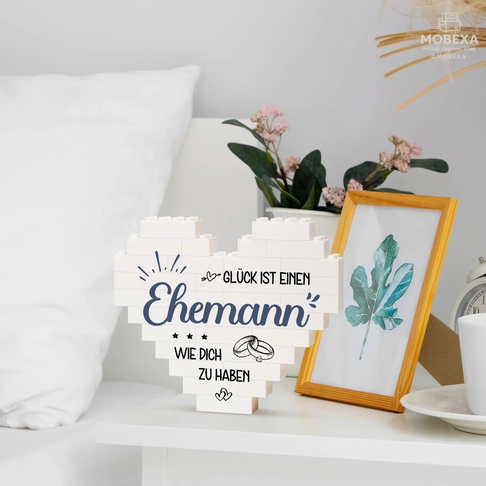 Gift for Dad for Christmas, Birthday Gift for Dad from Daughter Son, Gifts for Dad on Birthday, Valentine's Day, Heart Shaped Plaque Decoration MOBEXA