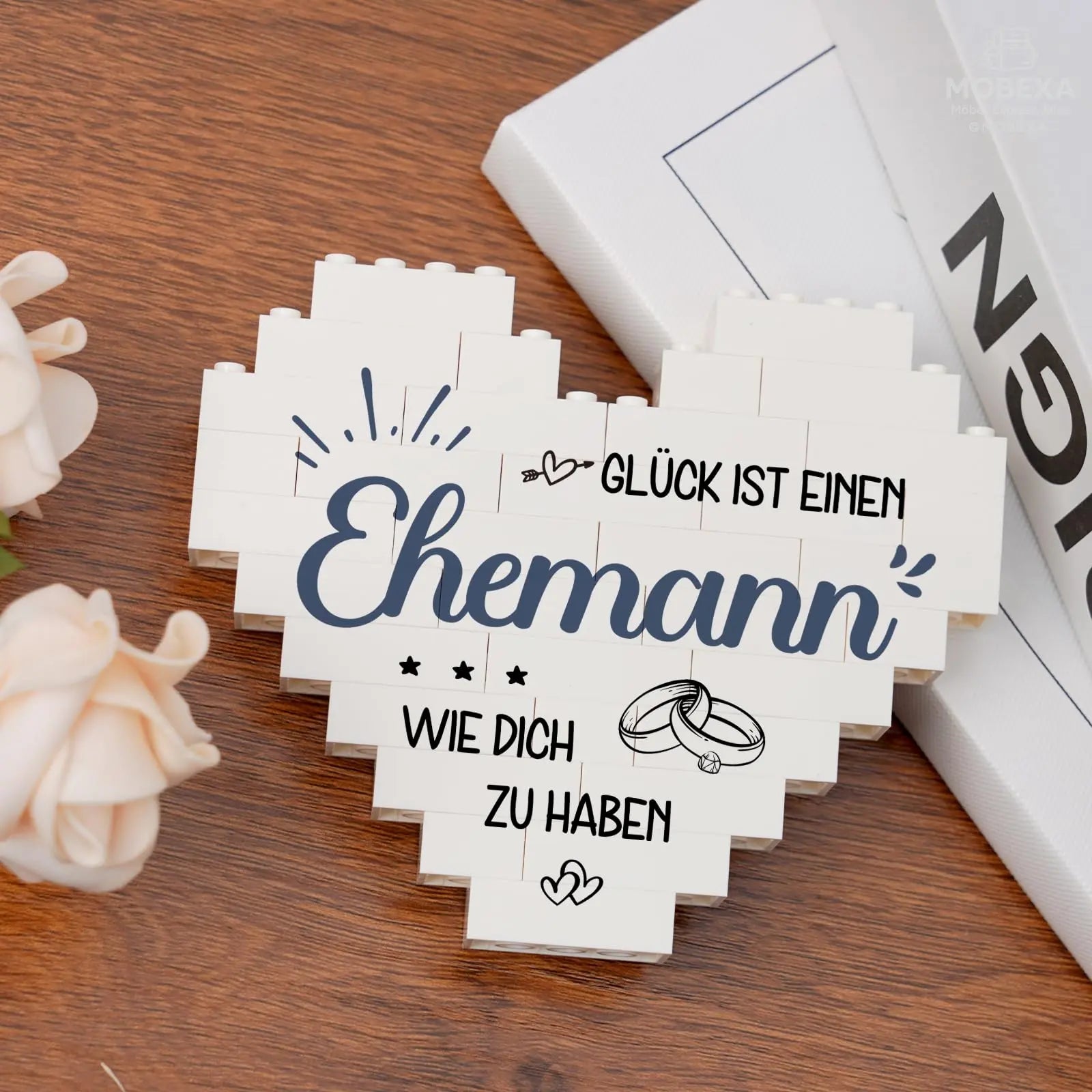 Gift for Dad for Christmas, Birthday Gift for Dad from Daughter Son, Gifts for Dad on Birthday, Valentine's Day, Heart Shaped Plaque Decoration MOBEXA