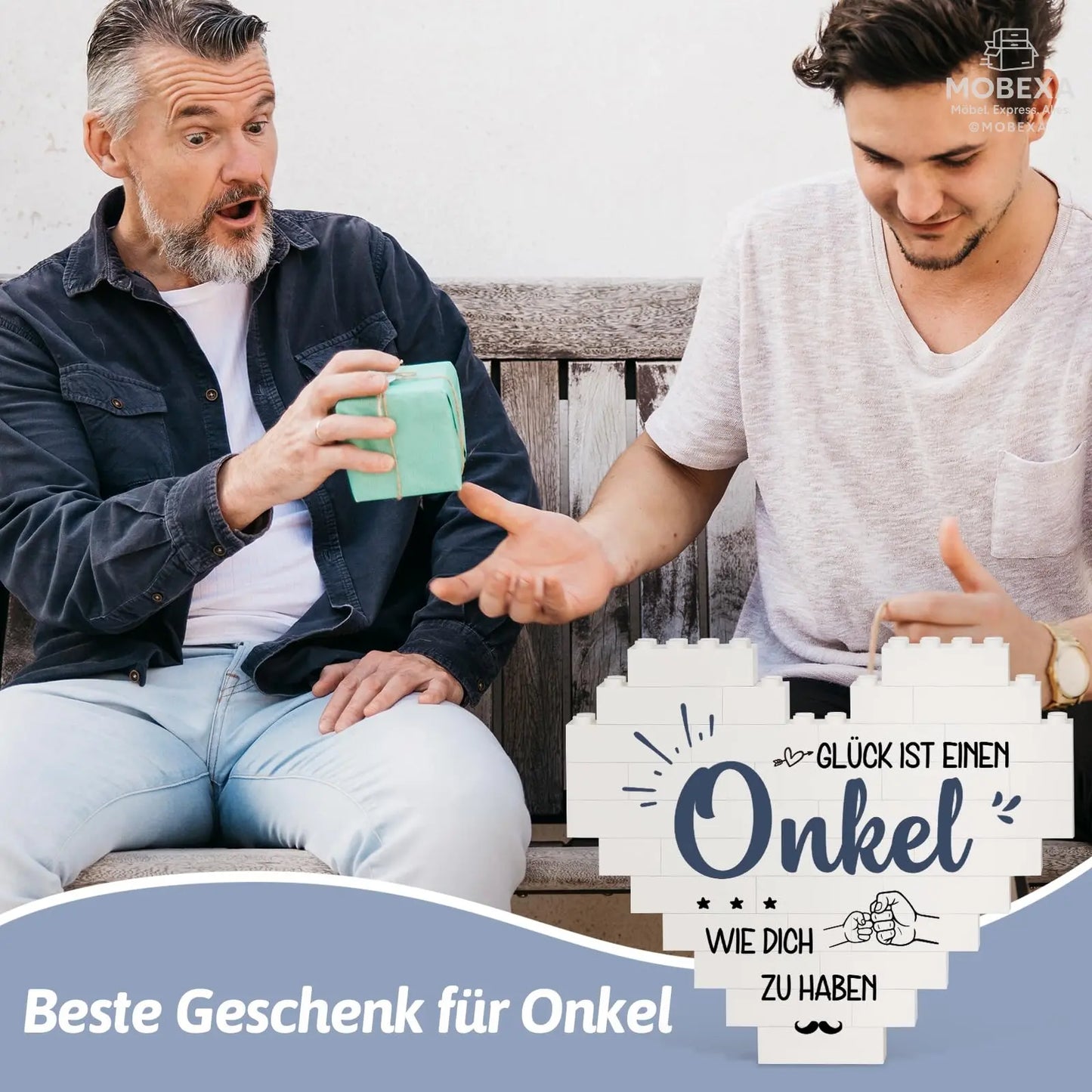 Gift for Dad for Christmas, Birthday Gift for Dad from Daughter Son, Gifts for Dad on Birthday, Valentine's Day, Heart Shaped Plaque Decoration MOBEXA