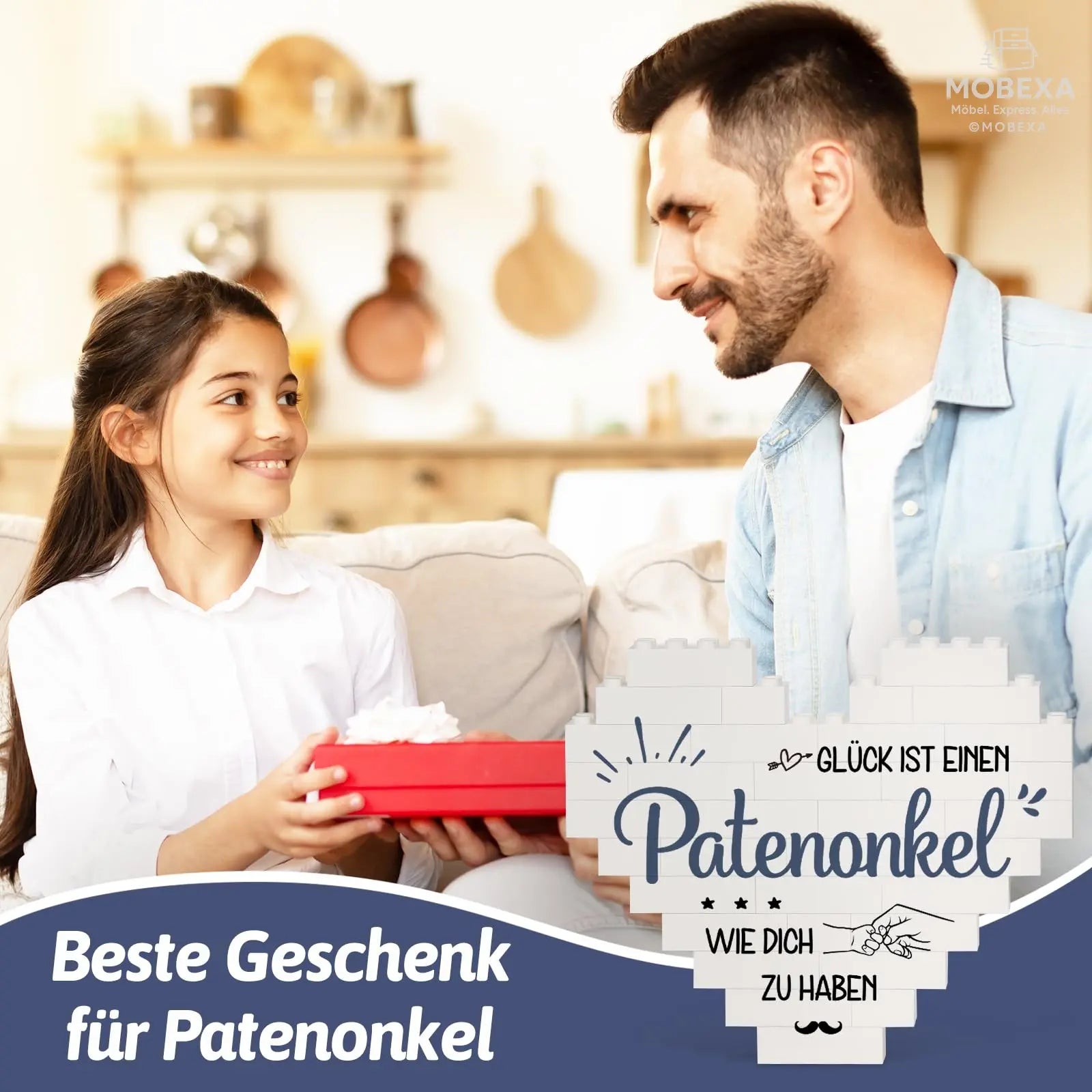 Gift for Dad for Christmas, Birthday Gift for Dad from Daughter Son, Gifts for Dad on Birthday, Valentine's Day, Heart Shaped Plaque Decoration MOBEXA