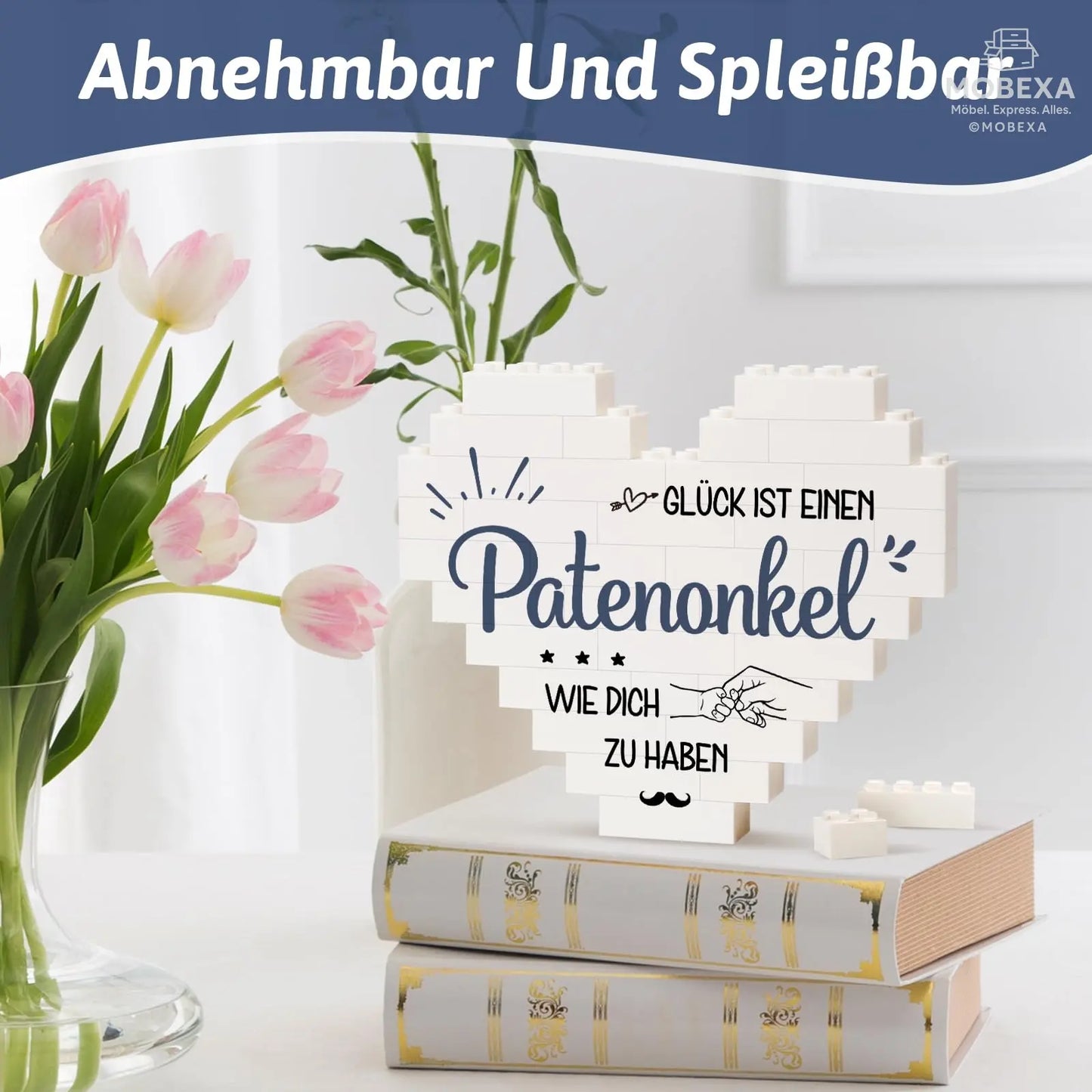 Gift for Dad for Christmas, Birthday Gift for Dad from Daughter Son, Gifts for Dad on Birthday, Valentine's Day, Heart Shaped Plaque Decoration MOBEXA