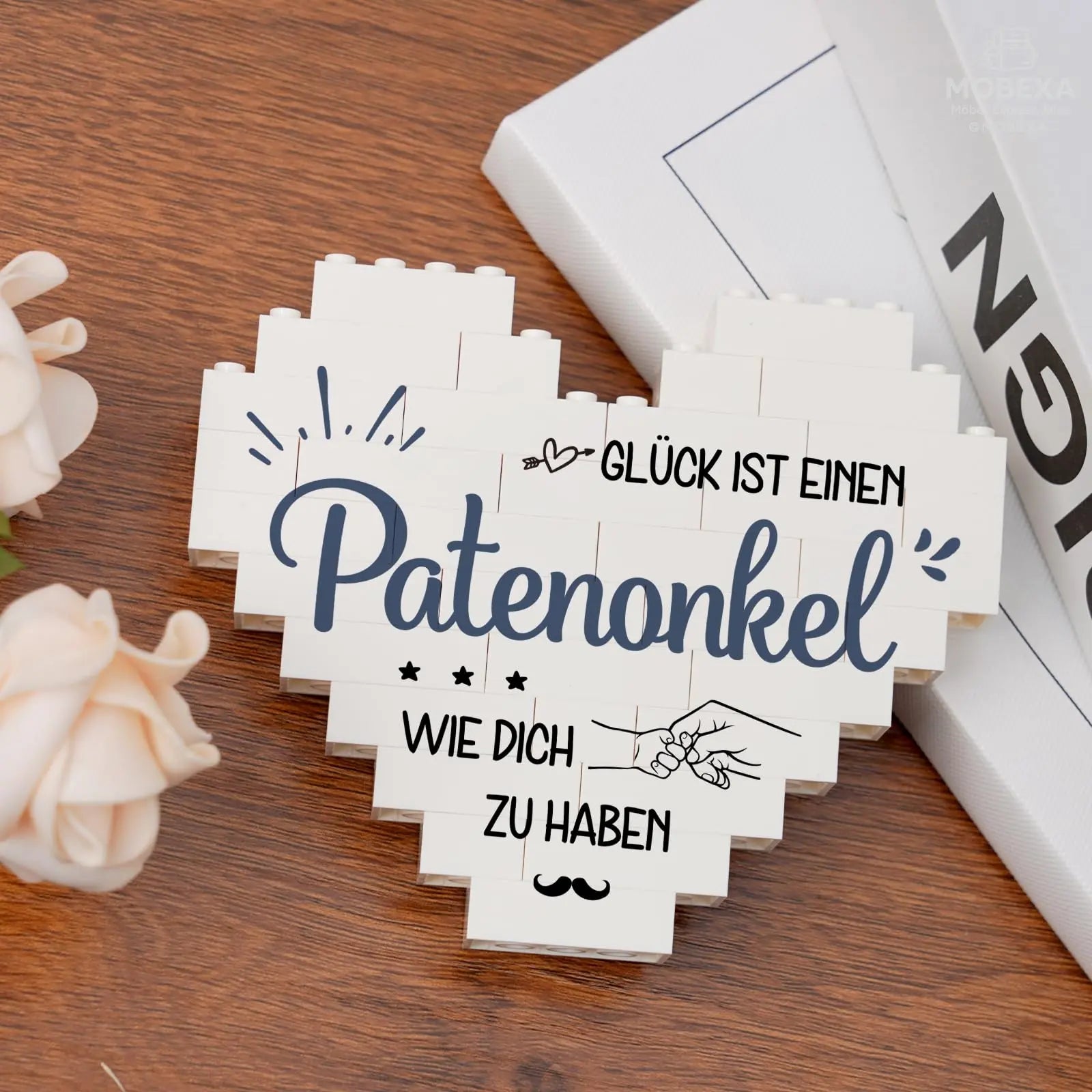 Gift for Dad for Christmas, Birthday Gift for Dad from Daughter Son, Gifts for Dad on Birthday, Valentine's Day, Heart Shaped Plaque Decoration MOBEXA