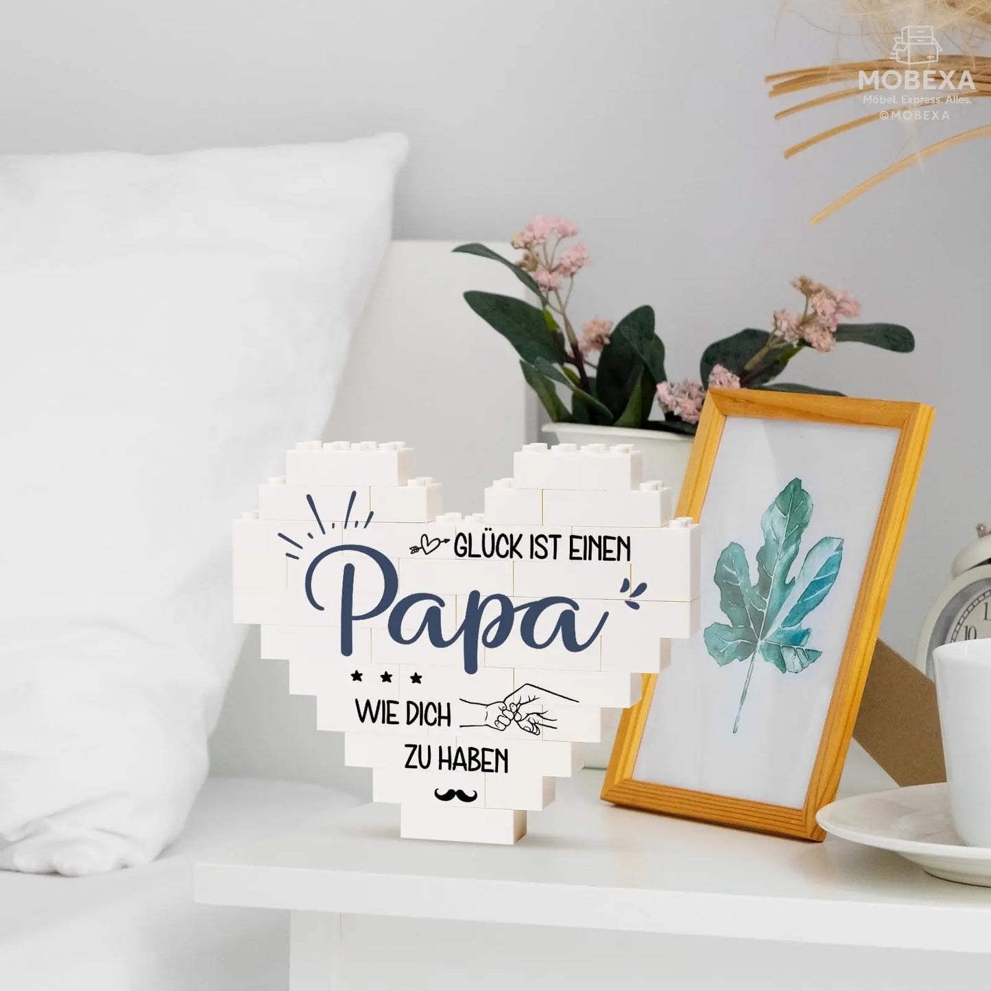 Gift for Dad for Christmas, Birthday Gift for Dad from Daughter Son, Gifts for Dad on Birthday, Valentine's Day, Heart Shaped Plaque Decoration MOBEXA