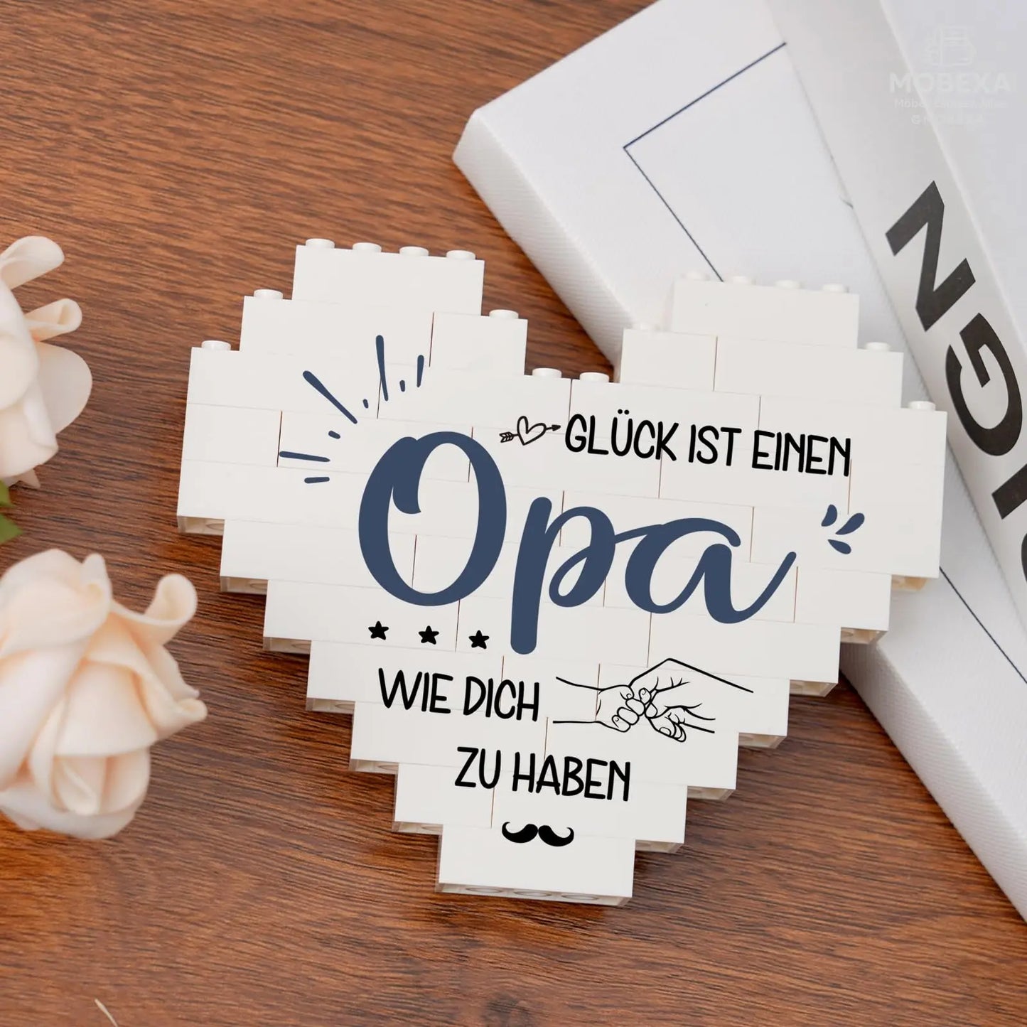 Gift for Dad for Christmas, Birthday Gift for Dad from Daughter Son, Gifts for Dad on Birthday, Valentine's Day, Heart Shaped Plaque Decoration MOBEXA