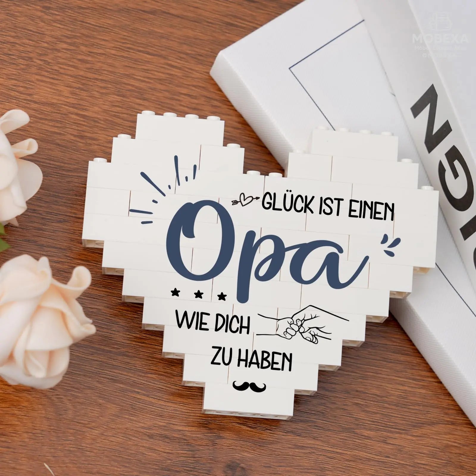 Gift for Dad for Christmas, Birthday Gift for Dad from Daughter Son, Gifts for Dad on Birthday, Valentine's Day, Heart Shaped Plaque Decoration MOBEXA