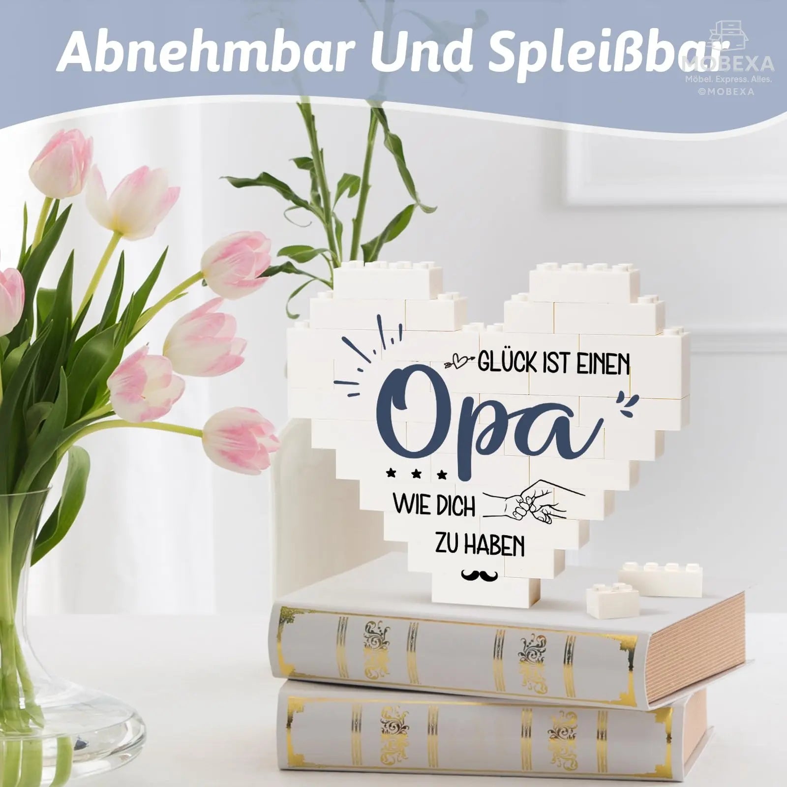 Gift for Dad for Christmas, Birthday Gift for Dad from Daughter Son, Gifts for Dad on Birthday, Valentine's Day, Heart Shaped Plaque Decoration MOBEXA