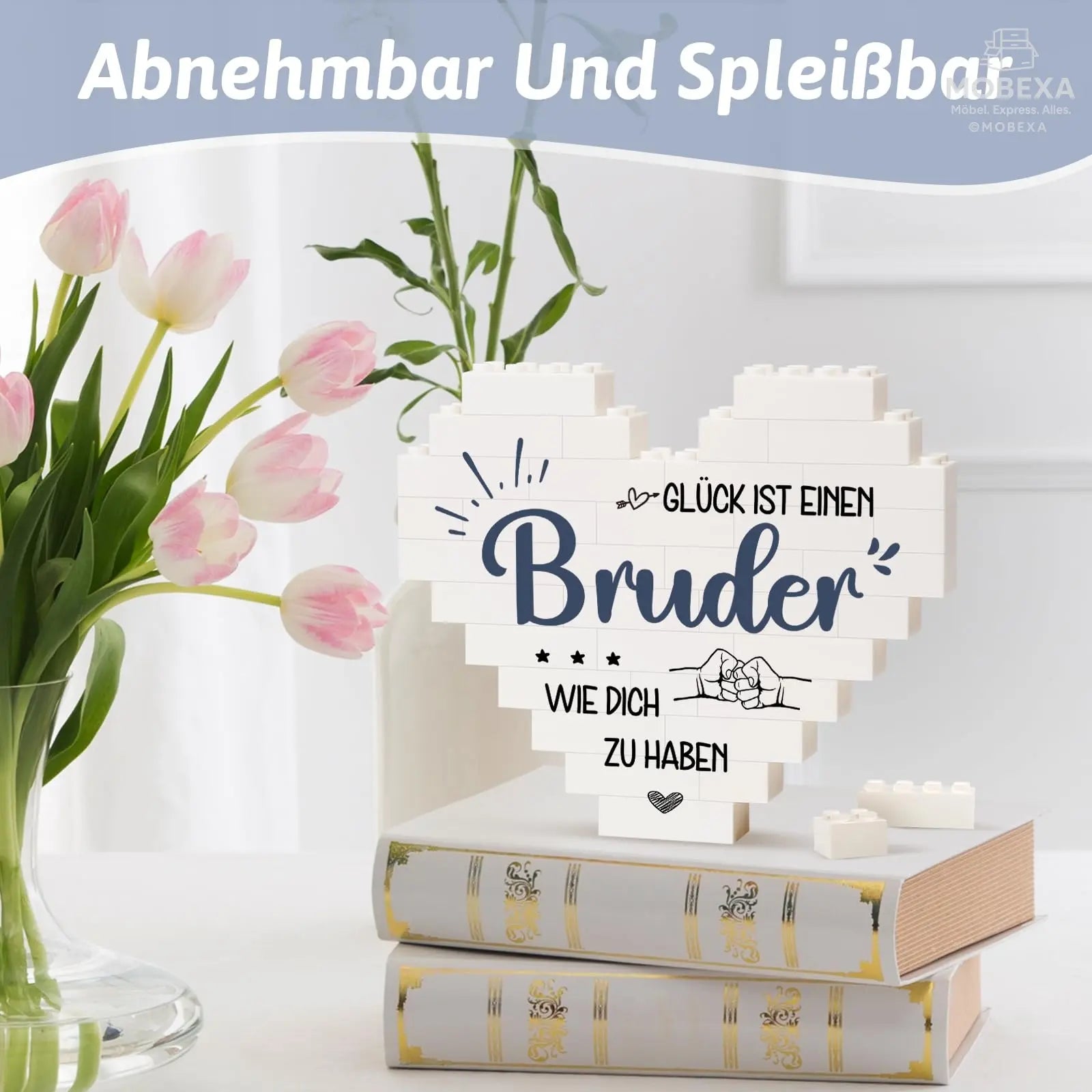 Gift for Dad for Christmas, Birthday Gift for Dad from Daughter Son, Gifts for Dad on Birthday, Valentine's Day, Heart Shaped Plaque Decoration MOBEXA