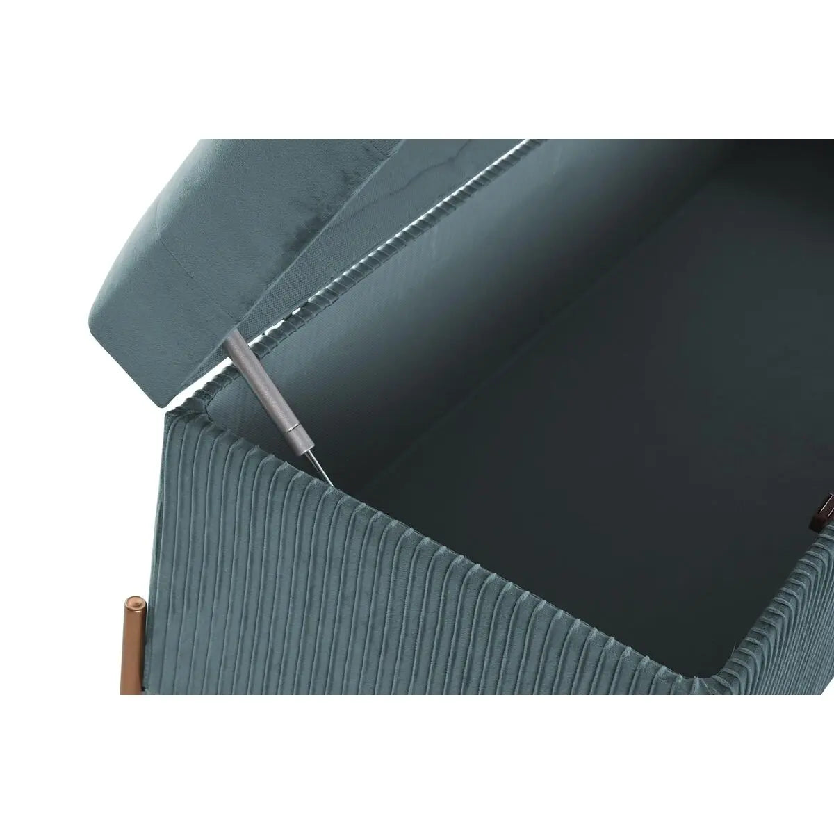 Glamouröse Sitzbank in Grün – Samt, 115 x 40 x 45 cm, Metallfüße Bigbuy