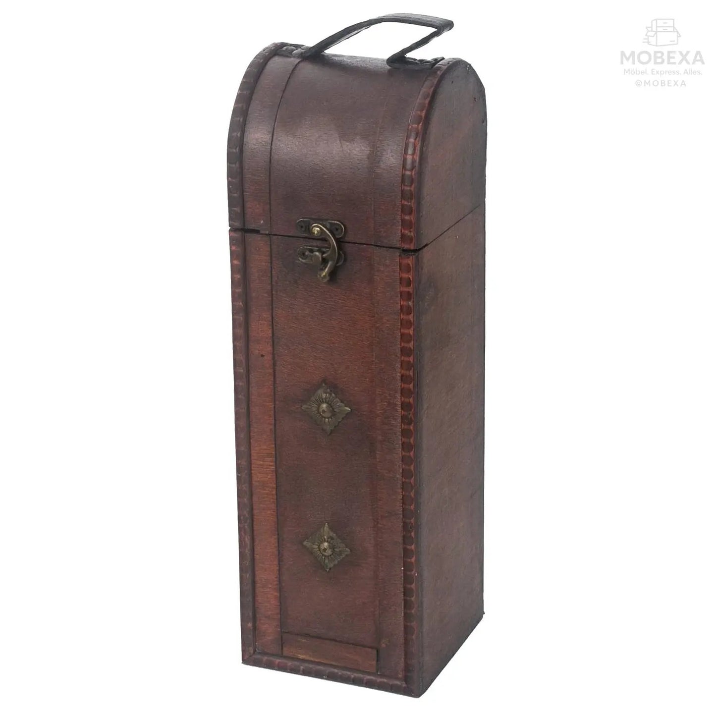 HMF Vintage Decorative Wooden Gift Box with Lid | For 1 Bottle of Wine | Landscape Format | Portugal MOBEXA