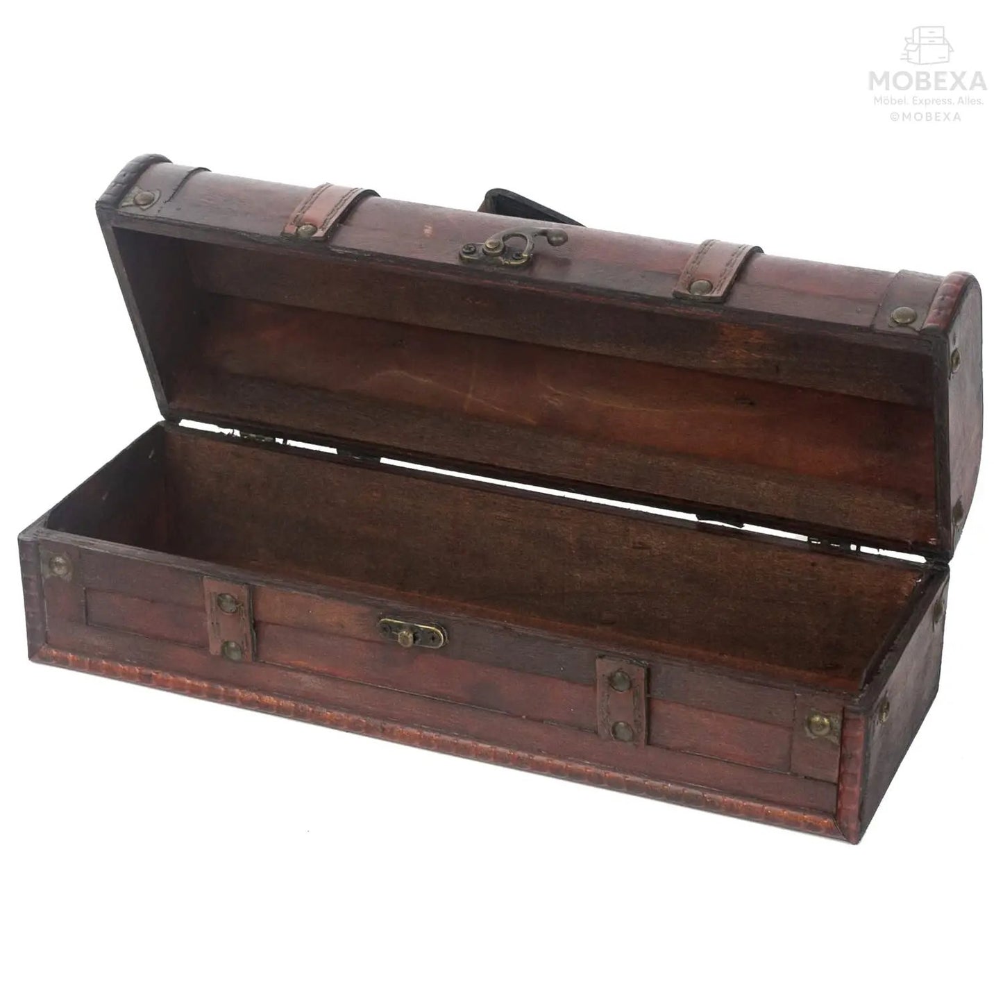 HMF Vintage Decorative Wooden Gift Box with Lid | For 1 Bottle of Wine | Landscape Format | Portugal MOBEXA