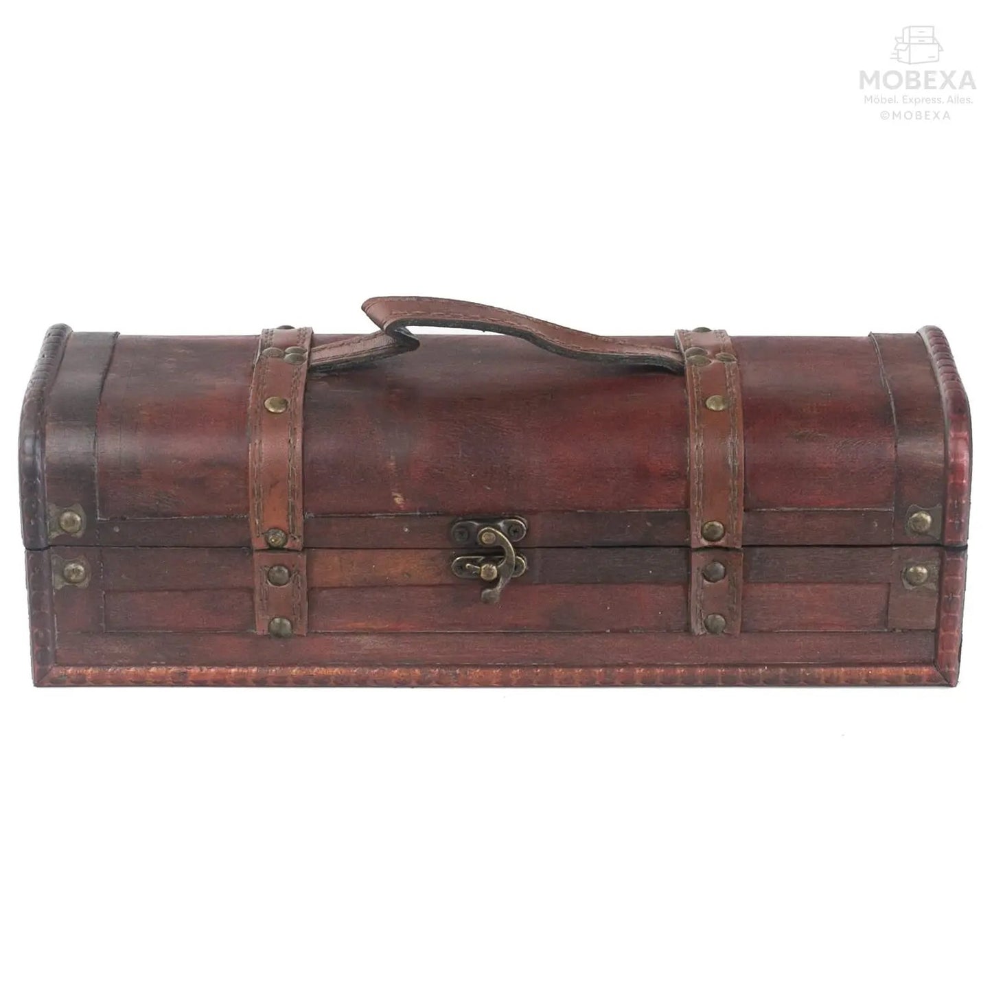 HMF Vintage Decorative Wooden Gift Box with Lid | For 1 Bottle of Wine | Landscape Format | Portugal MOBEXA