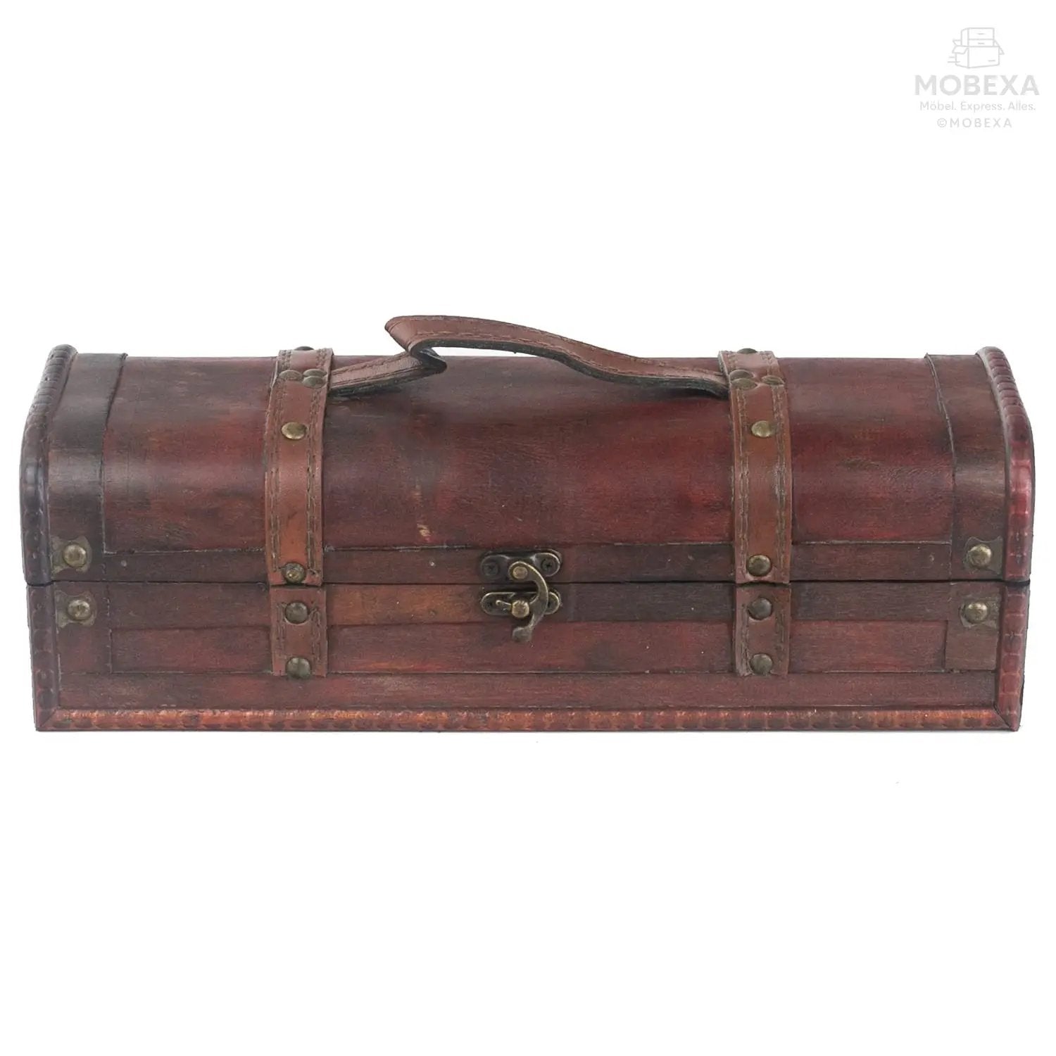 HMF Vintage Decorative Wooden Gift Box with Lid | For 1 Bottle of Wine | Landscape Format | Portugal MOBEXA