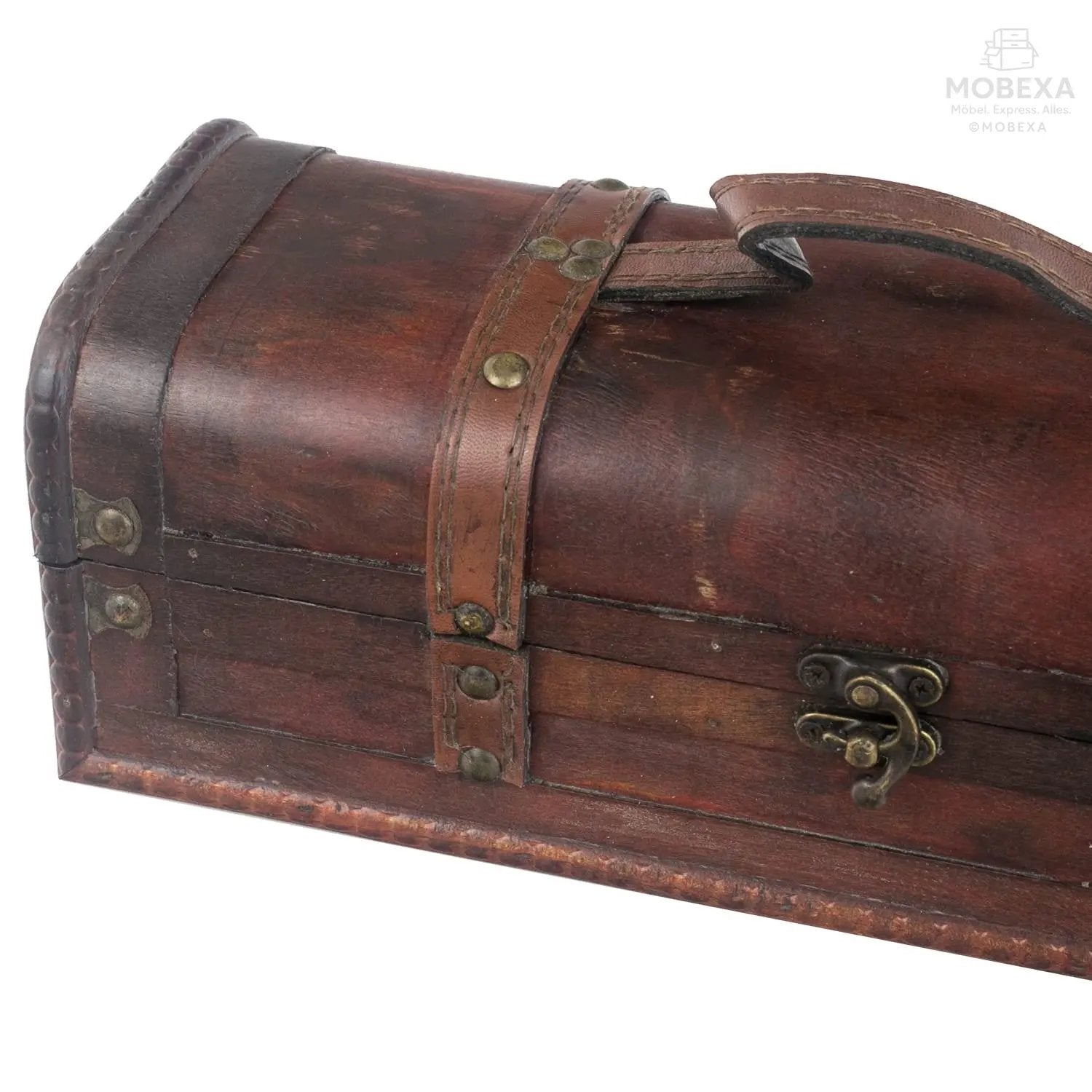 HMF Vintage Decorative Wooden Gift Box with Lid | For 1 Bottle of Wine | Landscape Format | Portugal MOBEXA