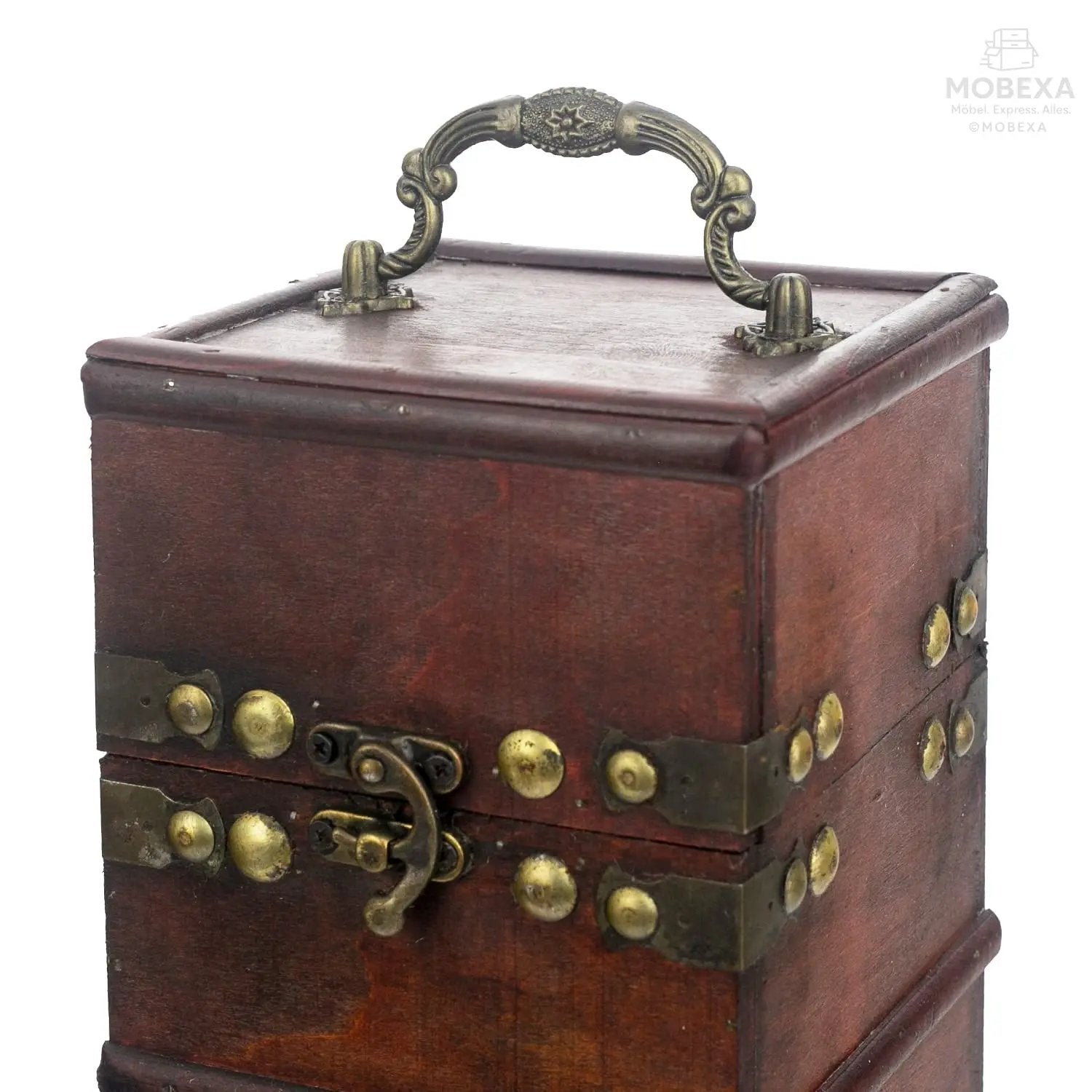 HMF Vintage Decorative Wooden Gift Box with Lid | For 1 Bottle of Wine | Landscape Format | Portugal MOBEXA