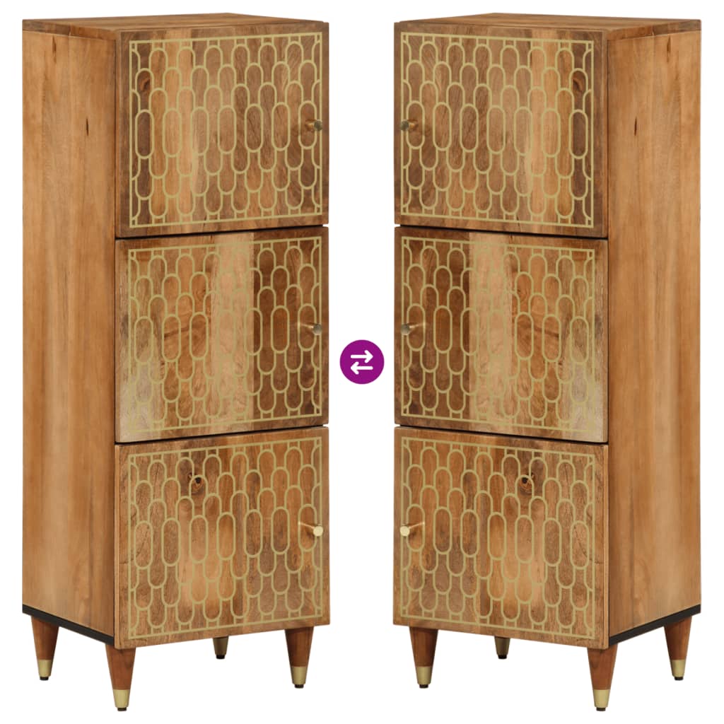 Highboard 40X33X110 Cm Massivholz Mango