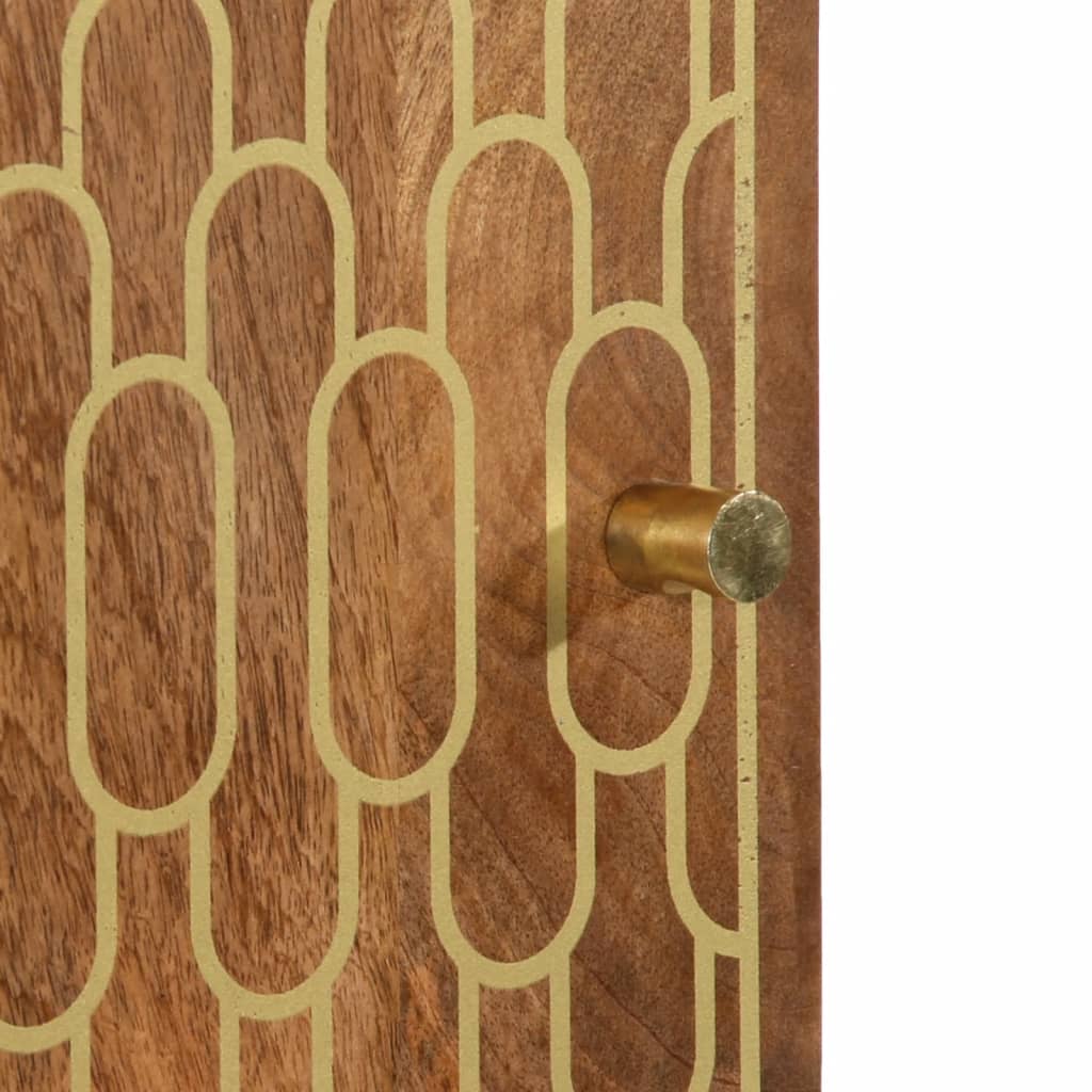 Highboard 40X33X110 Cm Massivholz Mango