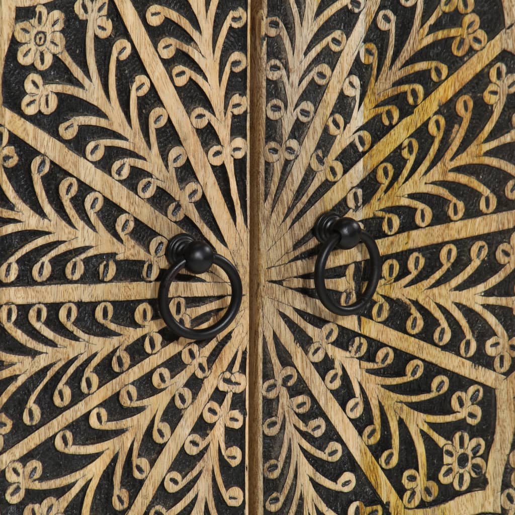 Highboard 60X33X100 Cm Massivholz Mango