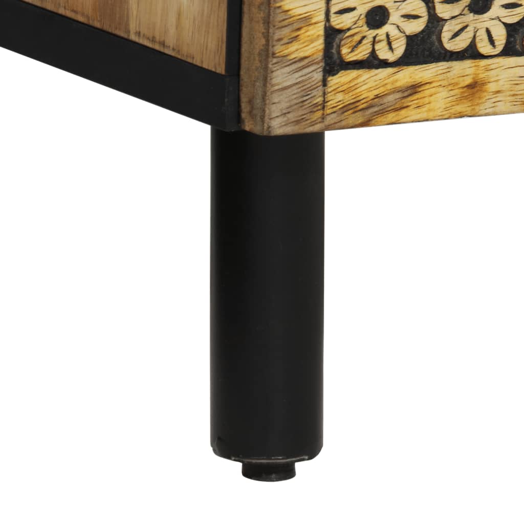 Highboard 60X33X100 Cm Massivholz Mango