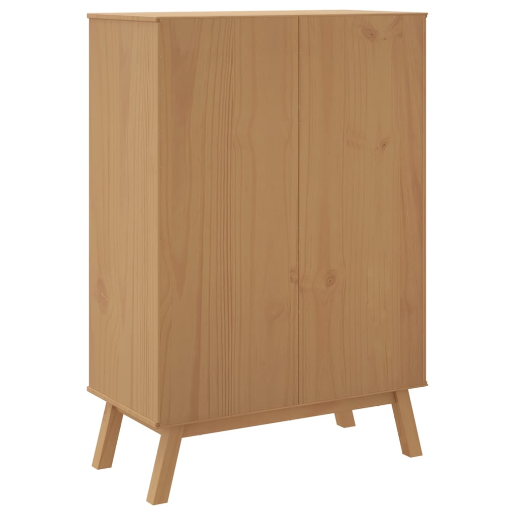 Highboard Olden 85X43X125 Cm Massivholz Kiefer