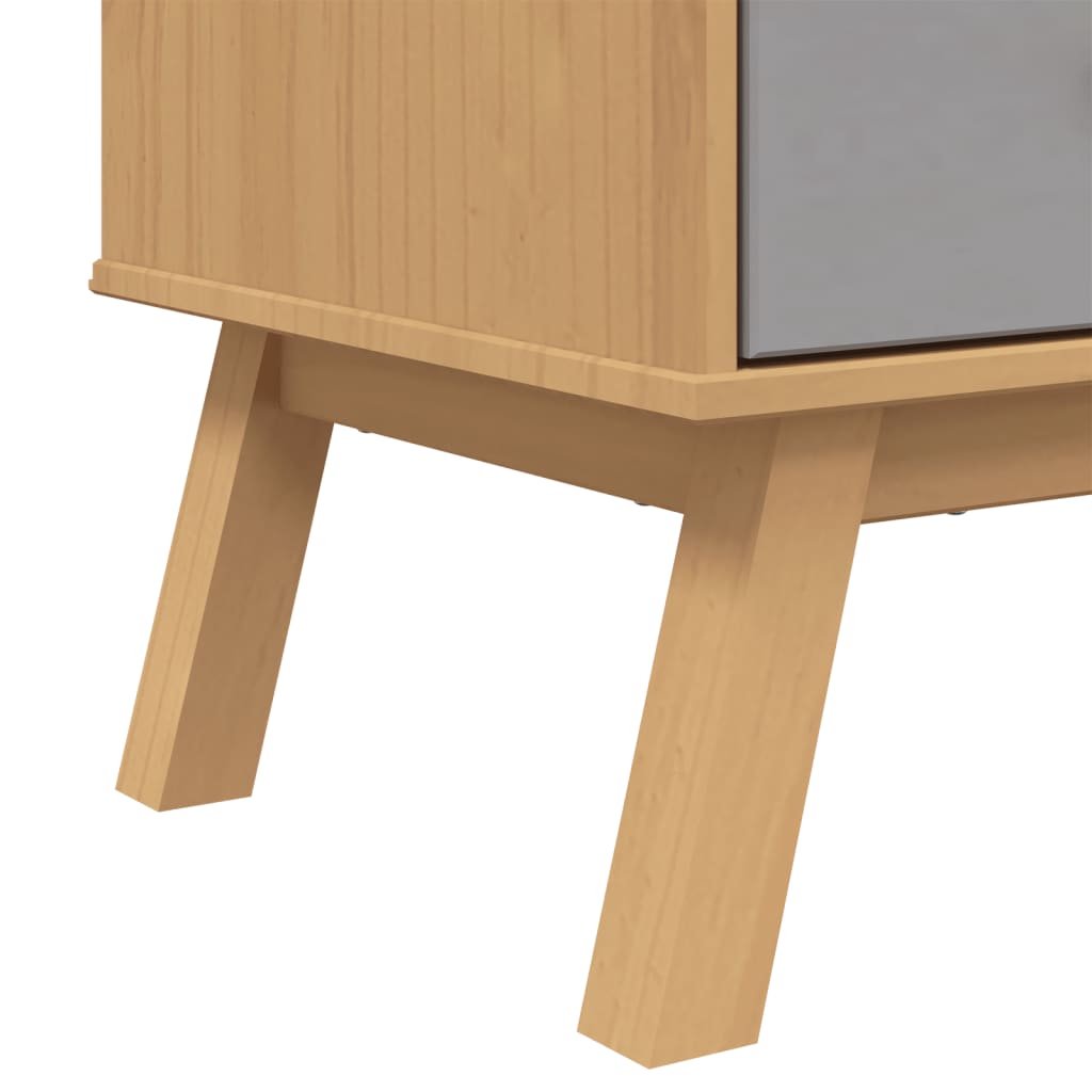 Highboard Olden 85X43X125 Cm Massivholz Kiefer