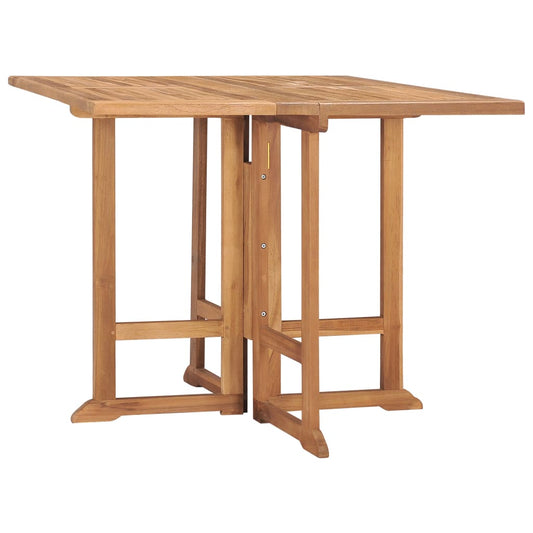 Klappbarer Garten-Esstisch 90X90X75 Cm Massivholz Teak