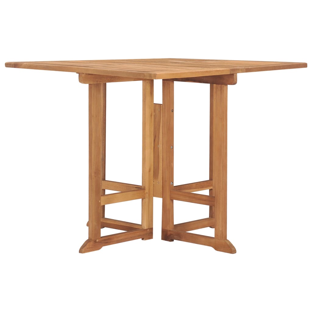Klappbarer Garten-Esstisch 90X90X75 Cm Massivholz Teak