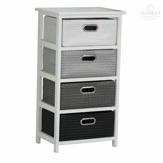 Kommode DKD Home Decor – Weiß & Grau (40 x 29 x 74 cm) Bigbuy