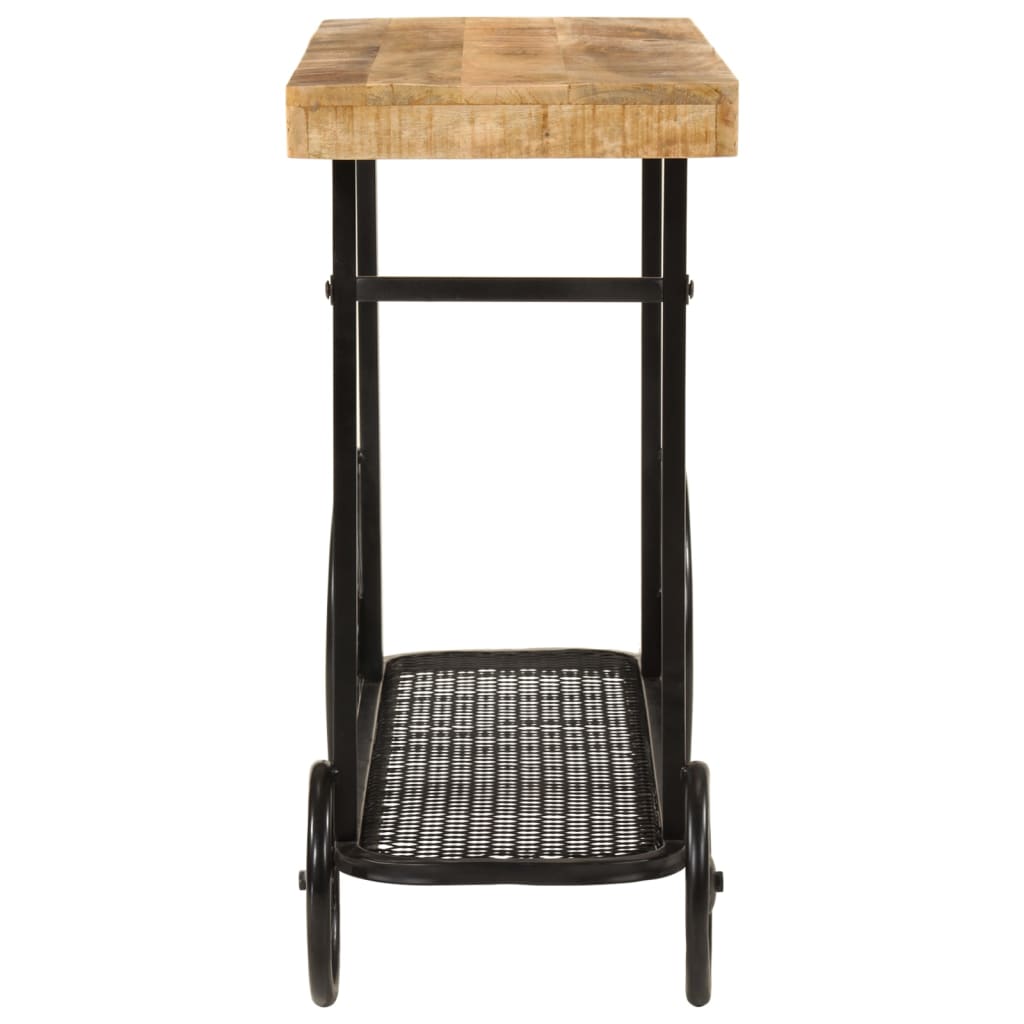 Konsolentisch 112X36X76 Cm Massivholz Mango Und Eisen