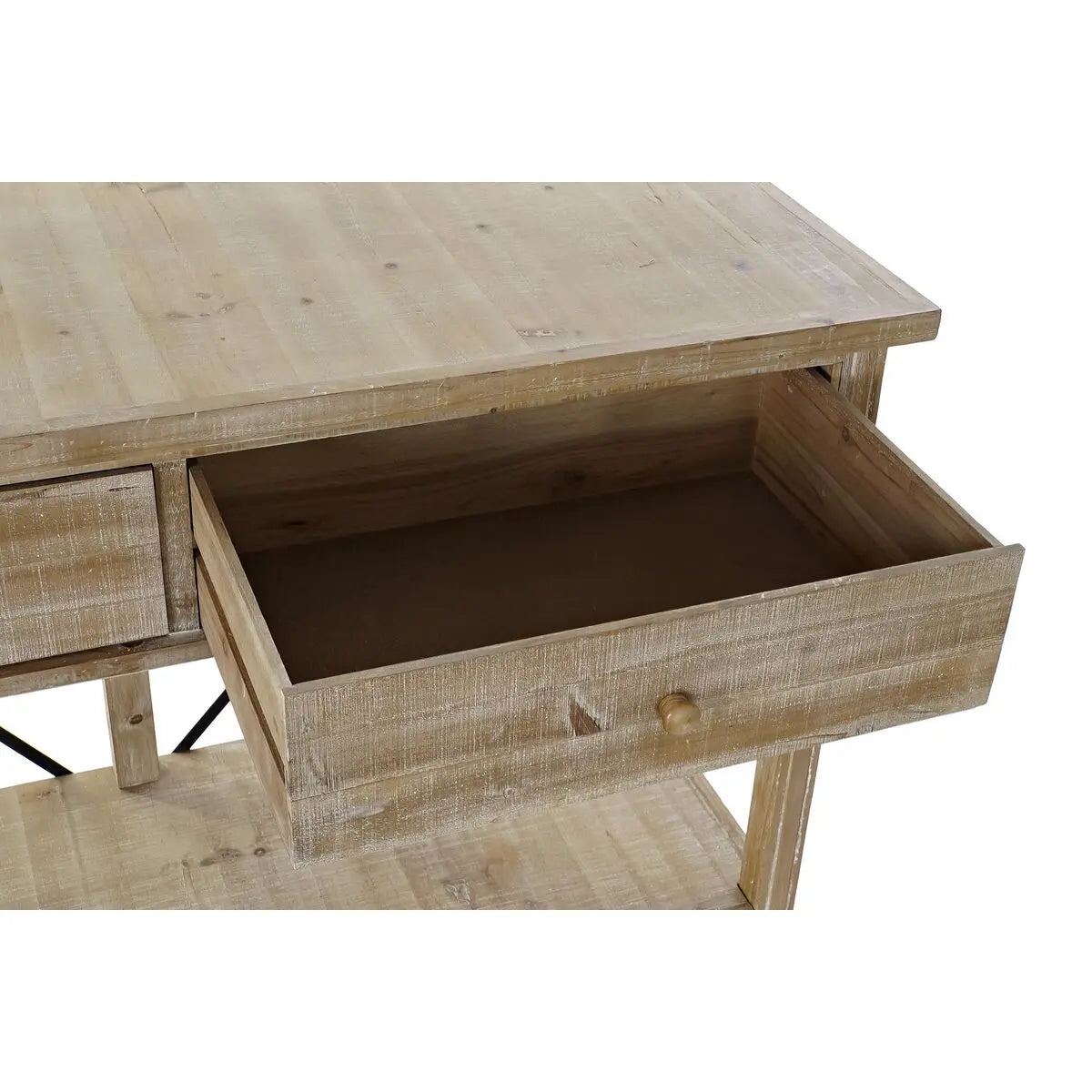 Konsolentisch aus Tannenholz & Metall – 3 Schubladen, 1 Ablage Bigbuy