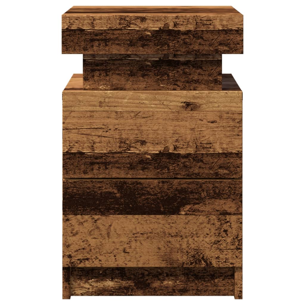 Led-Nachttisch -Optik 35X39X55 Cm Holzwerkstoff