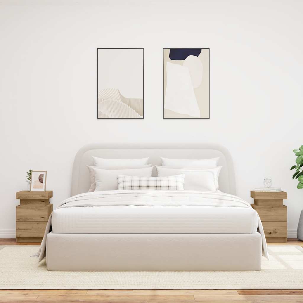 Led-Nachttisch -Optik 35X39X55 Cm Holzwerkstoff