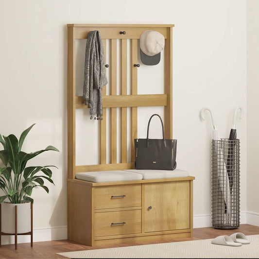 Garderobenständer Sandnes 87X40X159,5Cm Massivholz Kiefer