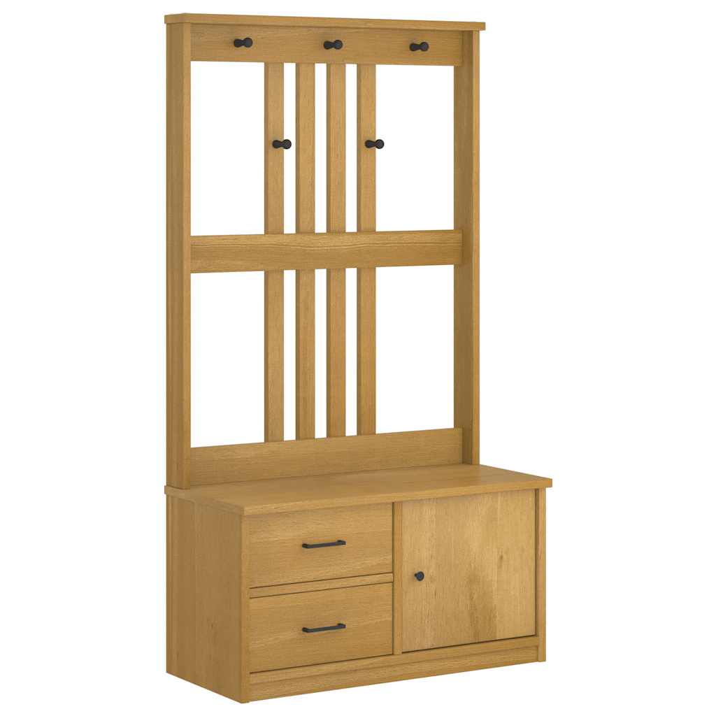 Garderobenständer Sandnes 87X40X159,5Cm Massivholz Kiefer