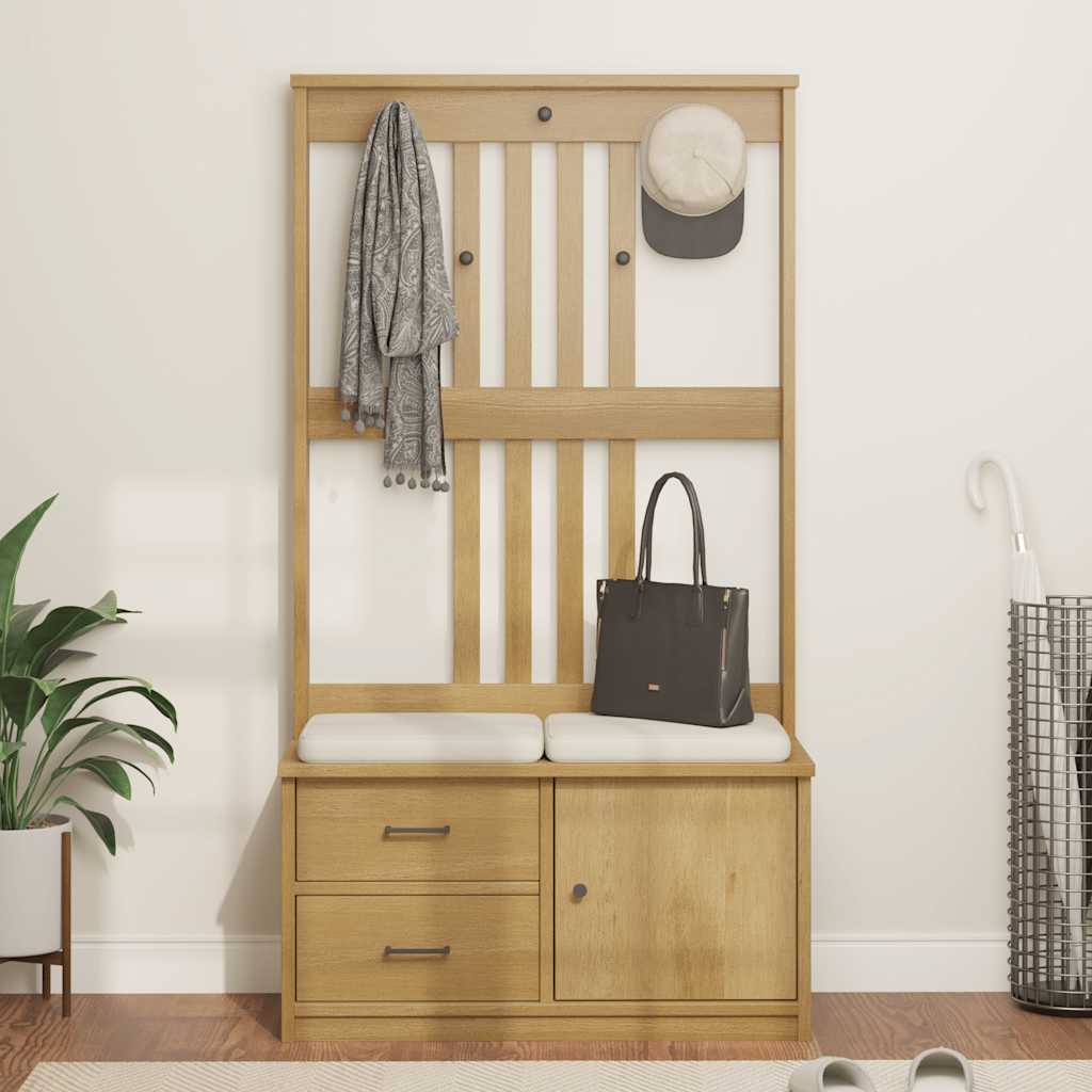Garderobenständer Sandnes 87X40X159,5Cm Massivholz Kiefer