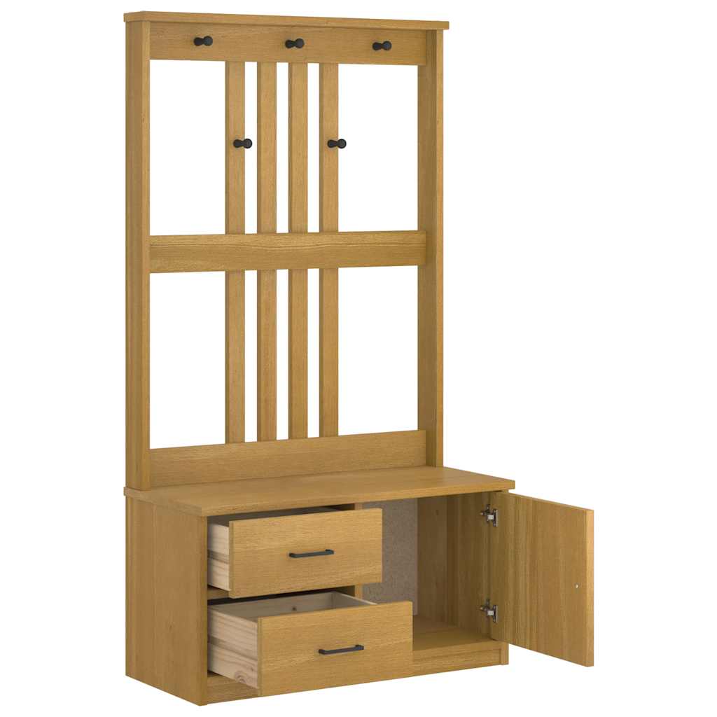 Garderobenständer Sandnes 87X40X159,5Cm Massivholz Kiefer