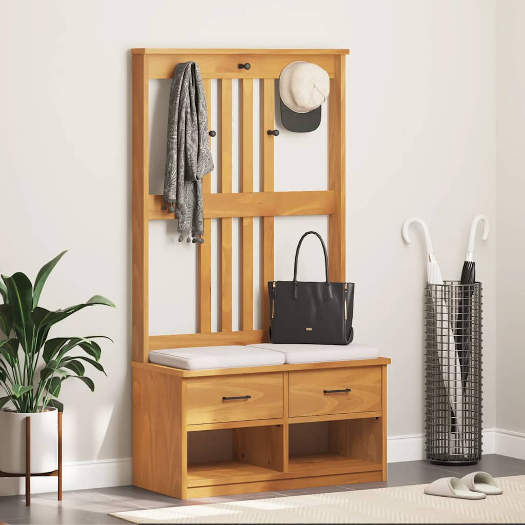 Garderobenständer Sandnes 45X40X159,5 Cm Massivholz Kiefer