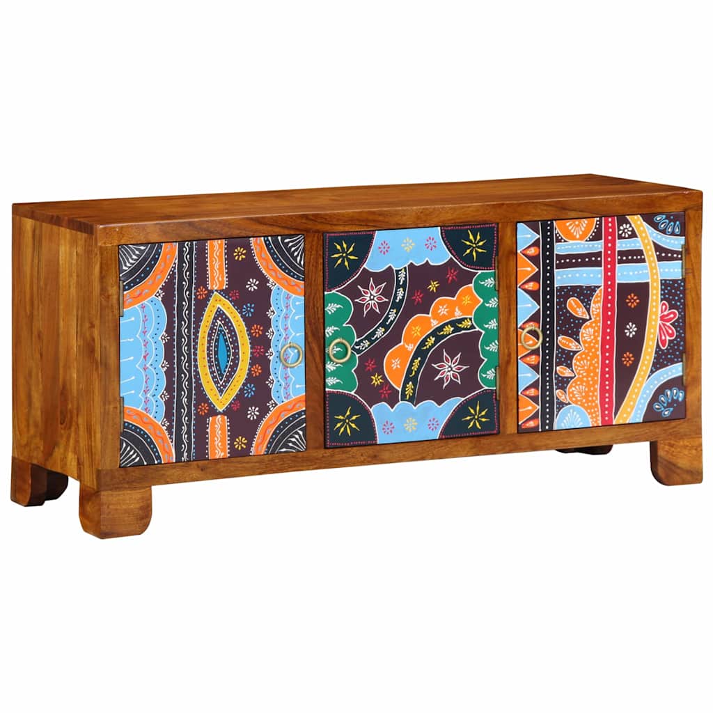 Schuhbank Mit Tür Honigbraun 100 X 35 X 45 Cm Akazienmassivholz