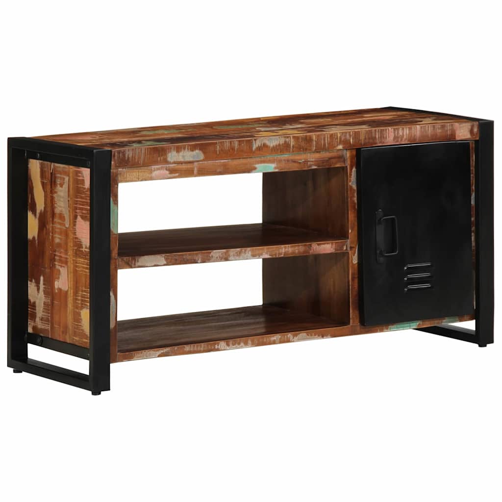 Schuhbank Mehrfarbig 100 X 40 X 50 Cm Massivholz Altholz