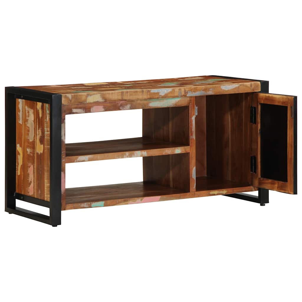 Schuhbank Mehrfarbig 100 X 40 X 50 Cm Massivholz Altholz