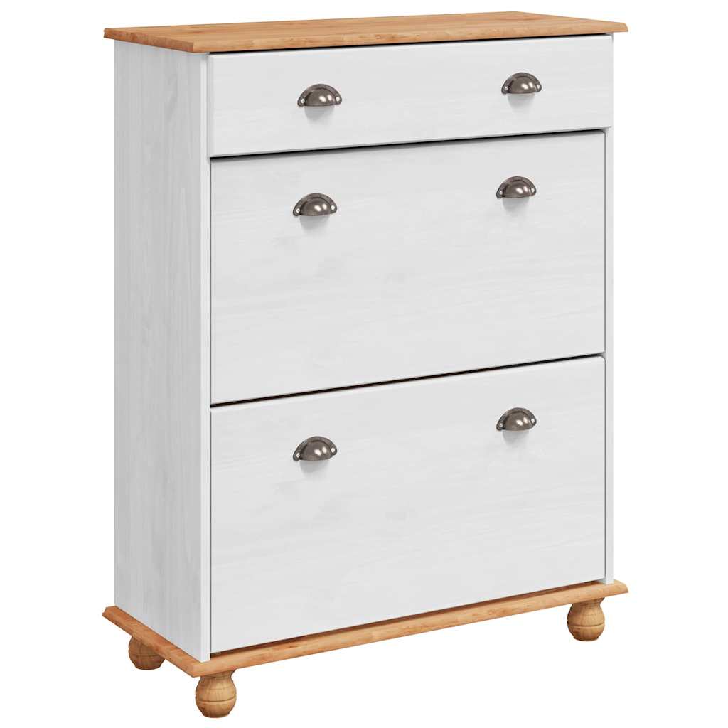 Schuhschrank Askim 85 X 35 X 108 Cm Massives Kiefernholz