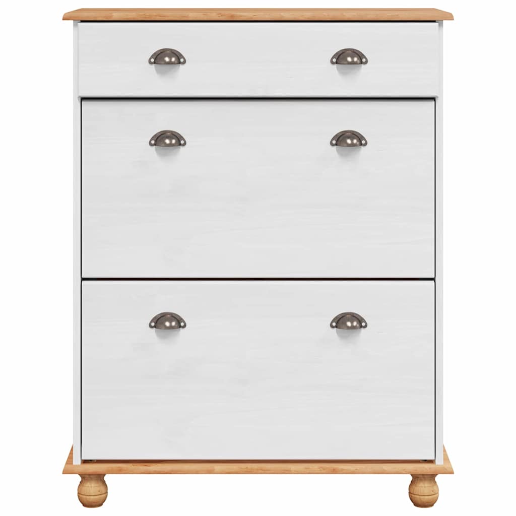 Schuhschrank Askim 85 X 35 X 108 Cm Massives Kiefernholz