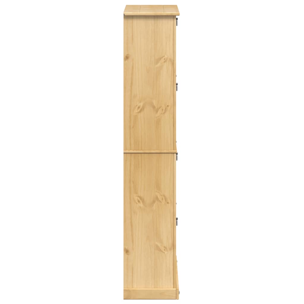Schuhschrank Corona 99X32X163,5 Cm Massivholz Kiefer Honey Wax