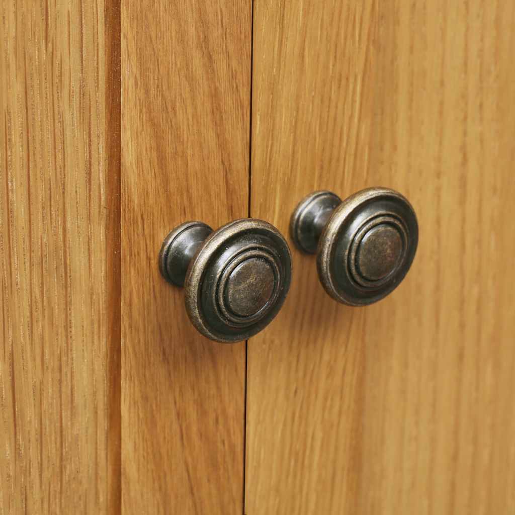 Schuhschrank 76X37X105 Cm Eiche Massivholz Braun