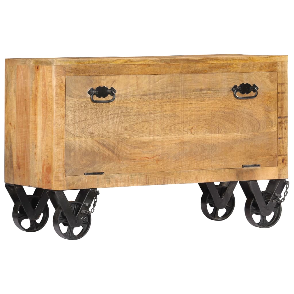 Schuhschrank 86 X 35 X 55 Cm Massivholz Mango