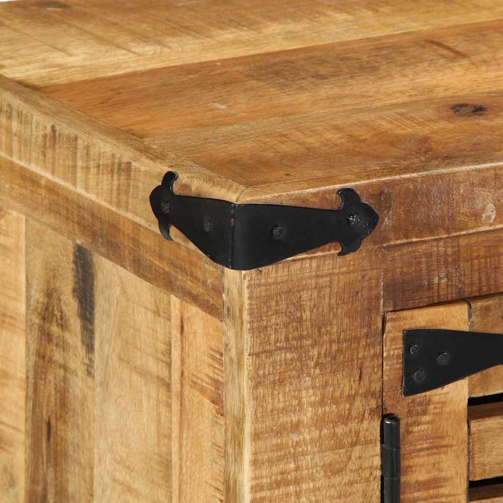 Schuhschrank Mit Regal Braun 110 X 38 X 45 Cm Massivholz Mango