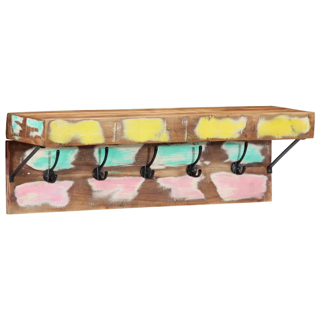 Garderobenständer Braun 73 X 19 X 23 Cm Massivholz Altholz